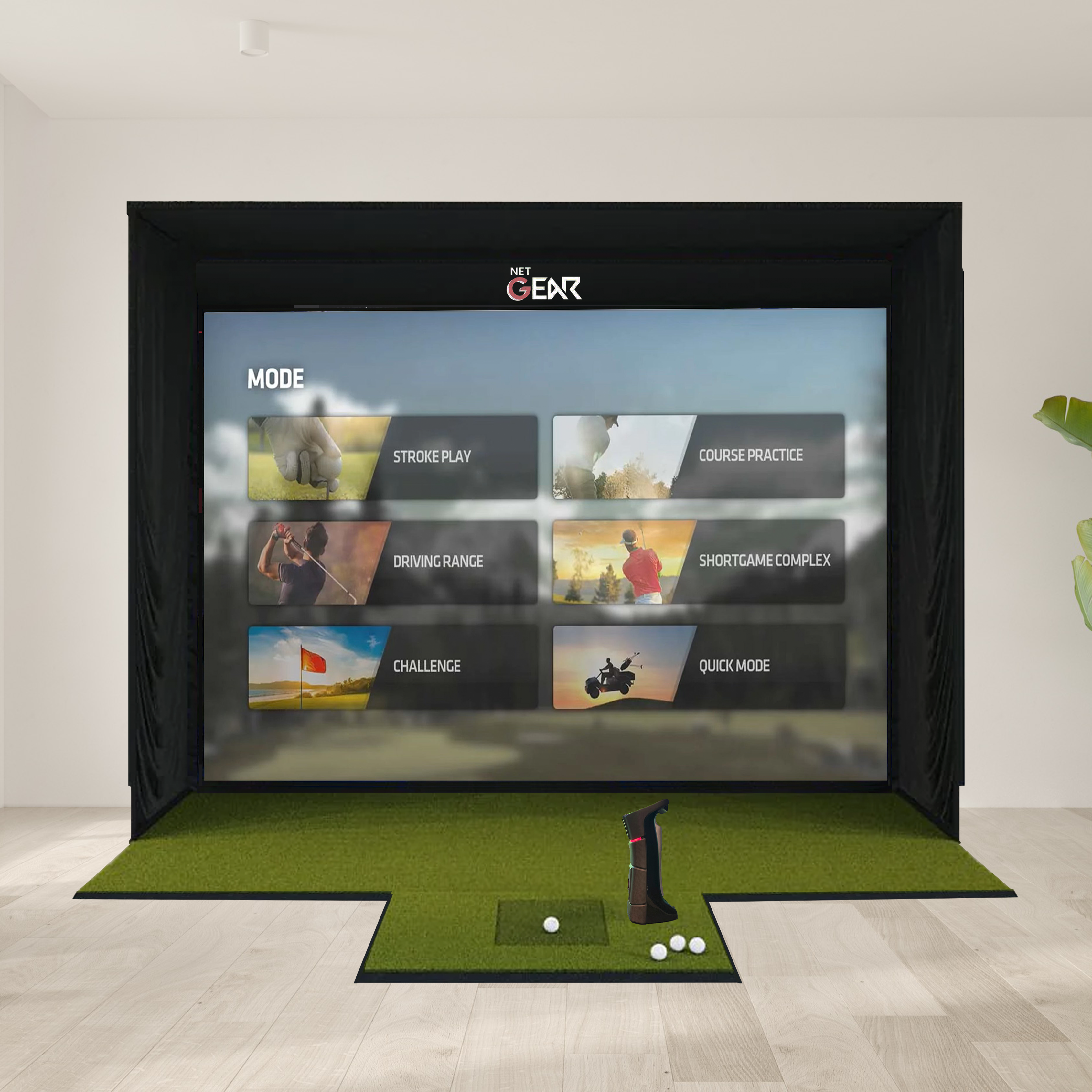 Uneekor EYE MINI + SSG Golf Simulator