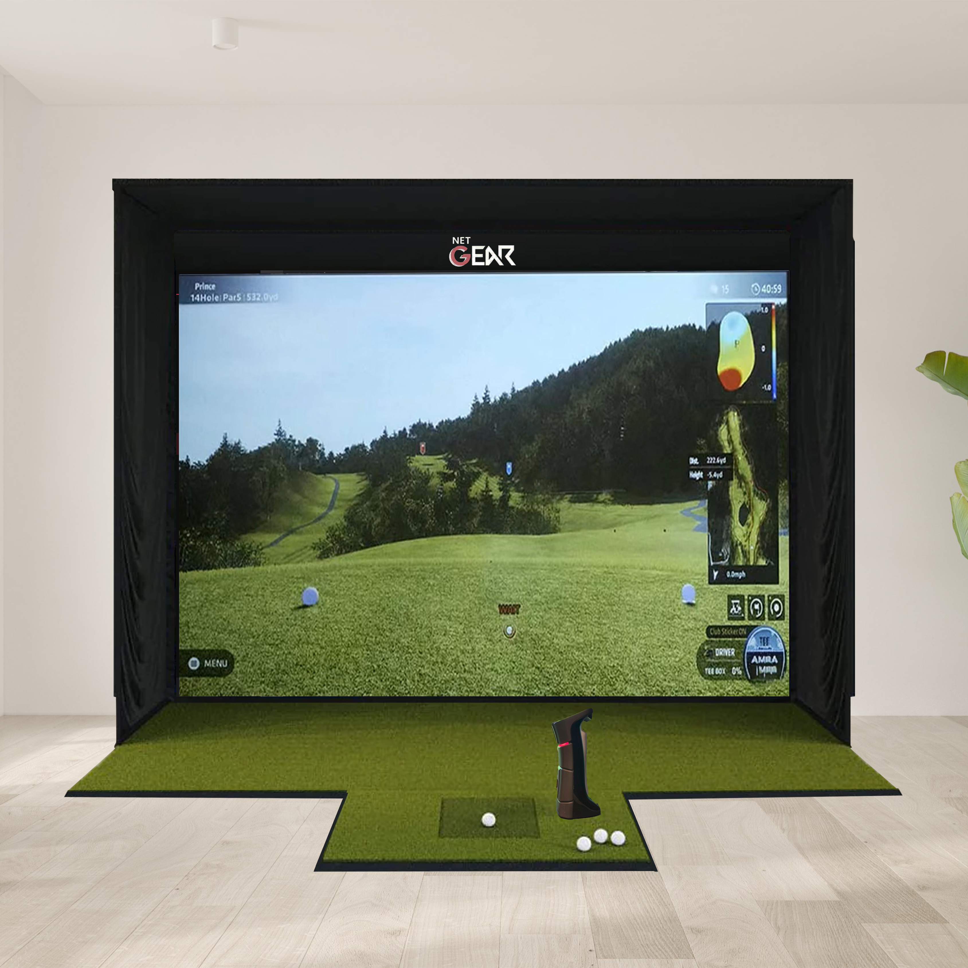 Uneekor EYE MINI + SSG Golf Simulator