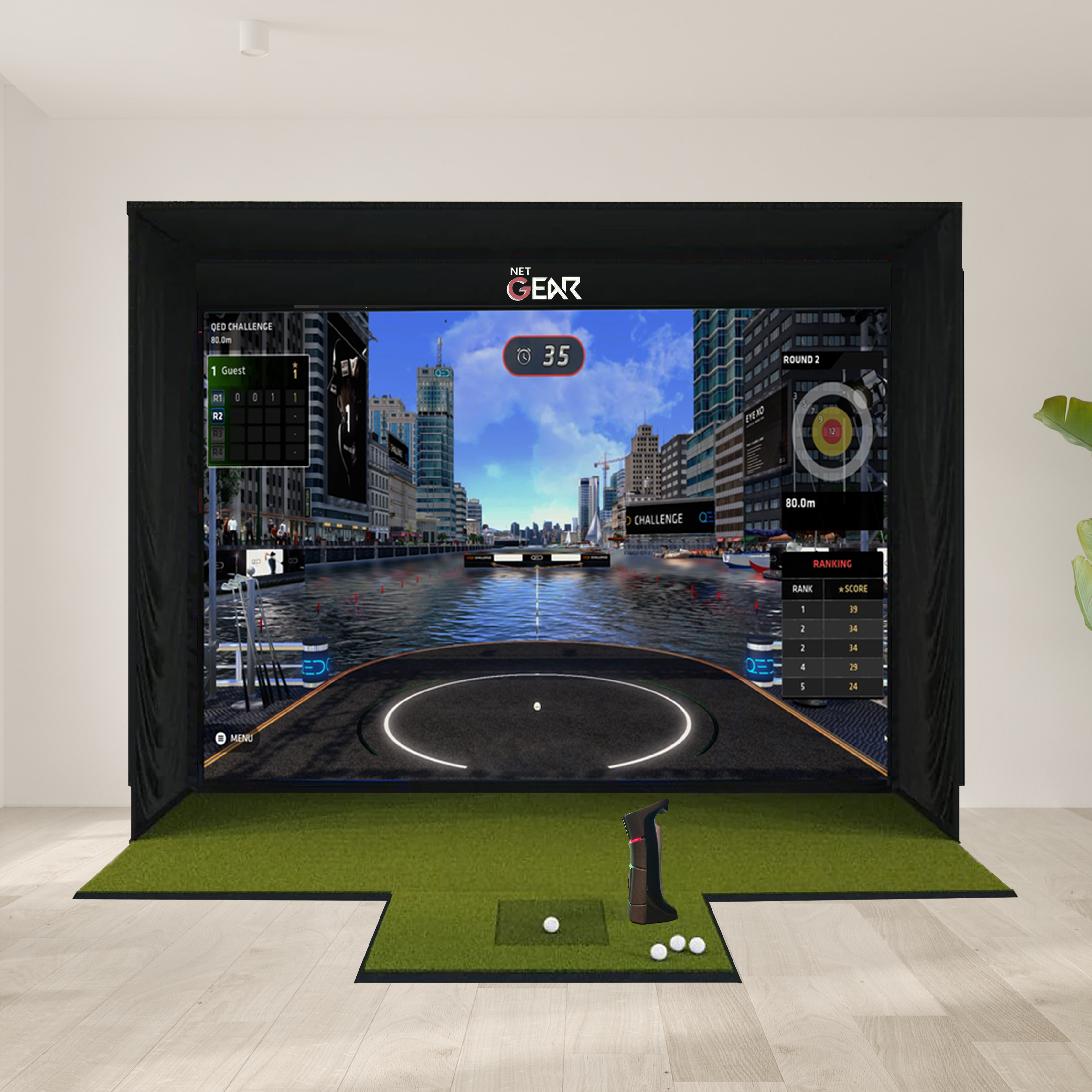Uneekor EYE MINI + SSG Golf Simulator