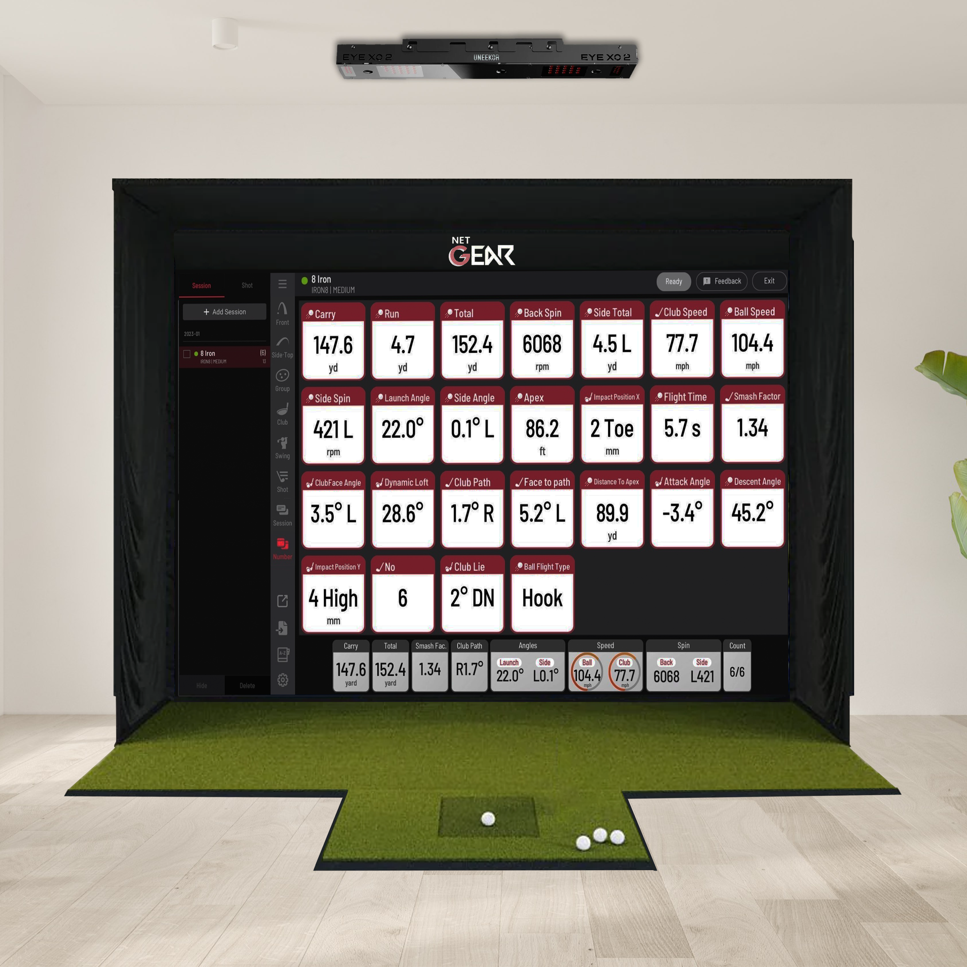 Uneekor EYE XO2 + SSG Golf Simulator