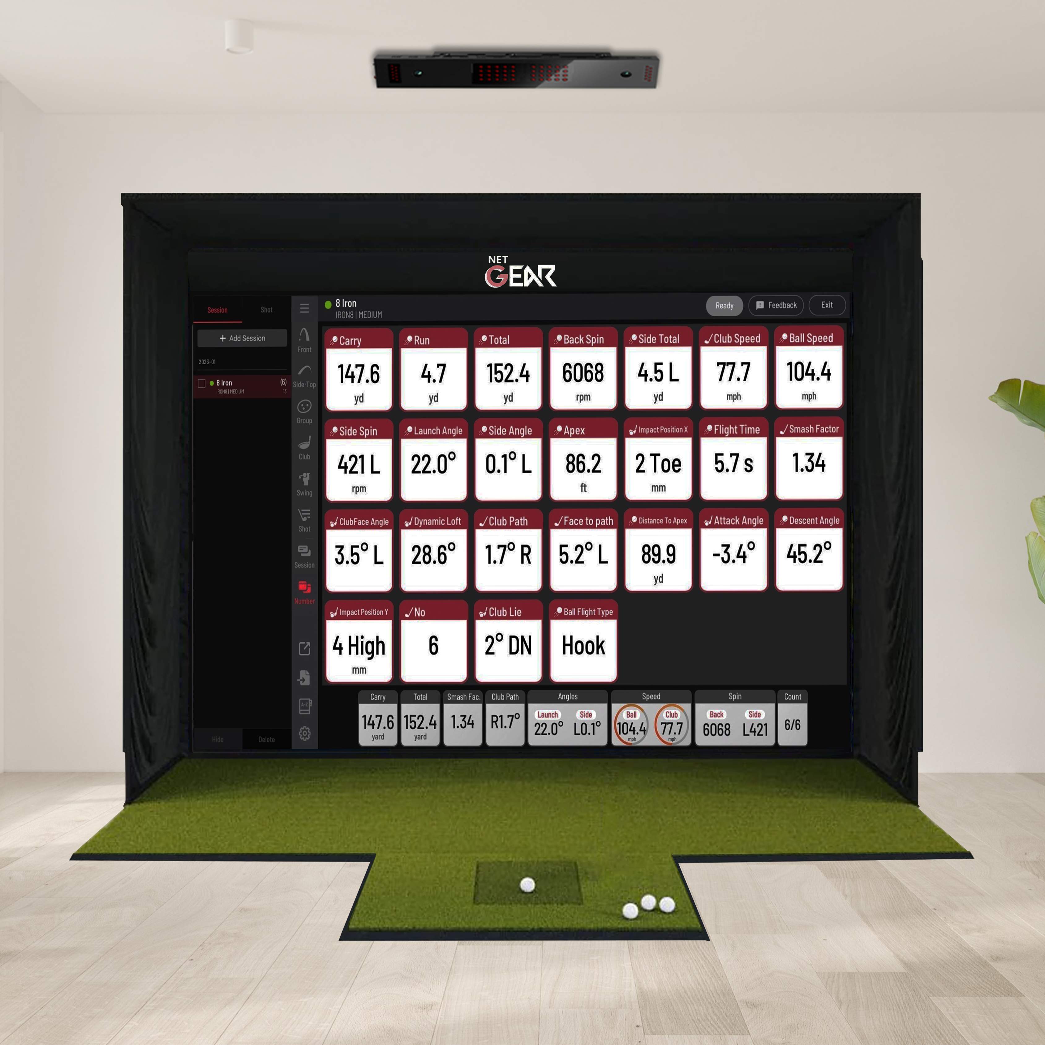 Uneekor EYE XO + SSG Golf Simulator