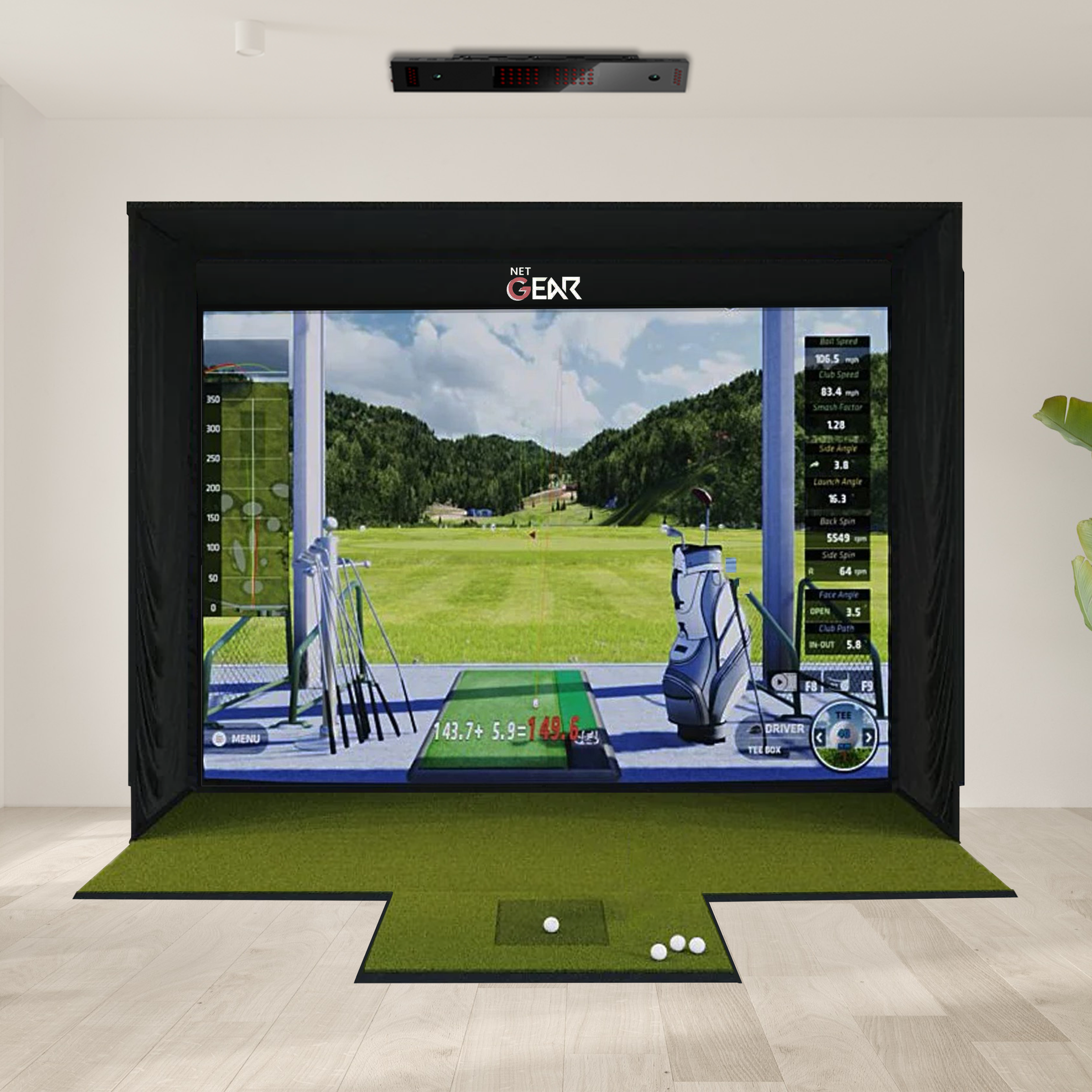Uneekor EYE XO + SSG Golf Simulator
